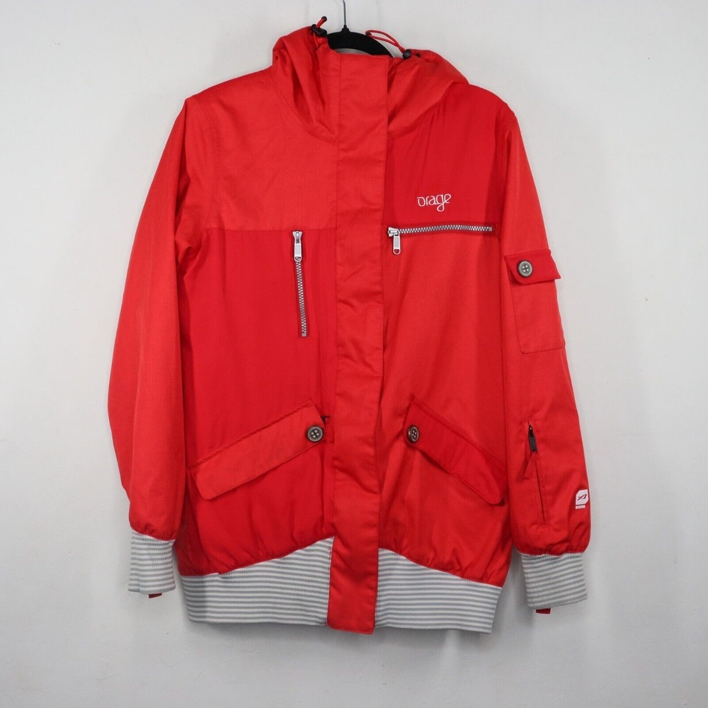 Orage Winter Jacket Womens Size Small Red Bala Ski Snow‎ Outerwear Full Zip
